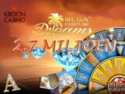 Mega Fortune Dreams Jackpot , 2,7 miljoen€ gevallen